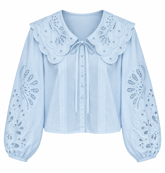 BLOUSE LYS - BLEU