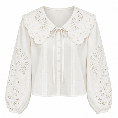 BLOUSE LYS - BLANC