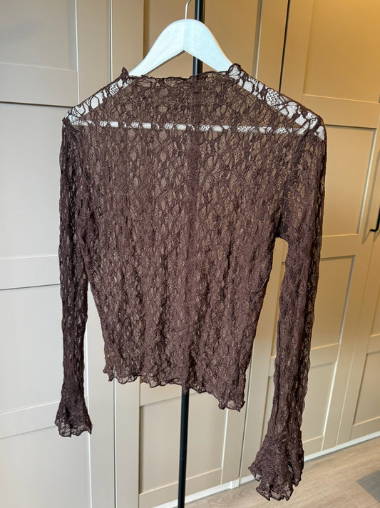 TOP DENTELLE  OMBRE D'ÉCUME