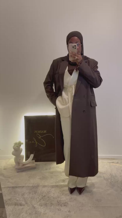 LONG BLAZER CAPE BRONZÉ