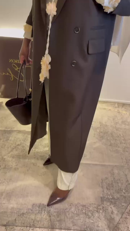 LONG BLAZER CAPE BRONZÉ